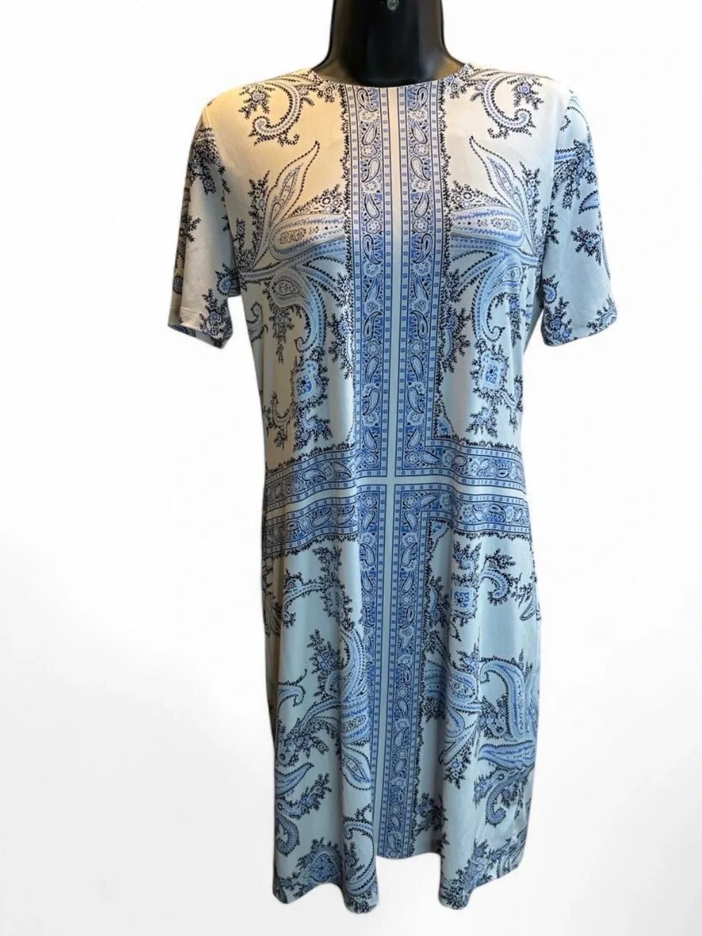 Michael kors Blue Paisley Short Sleeve Dress
